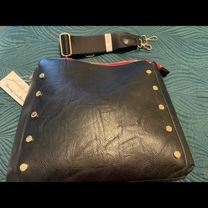 Brand New Vegan Leather Cross Body Bag with Strap.
